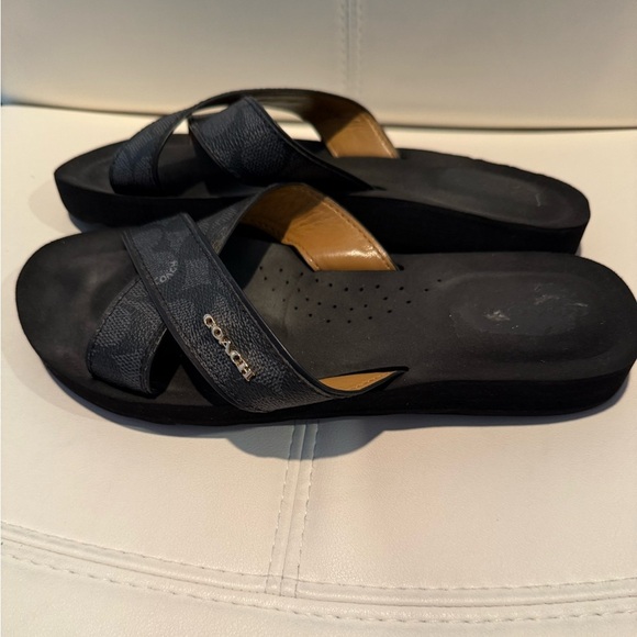 Coach Janine Sandals Black Gray 8.5 - Picture 3 of 8